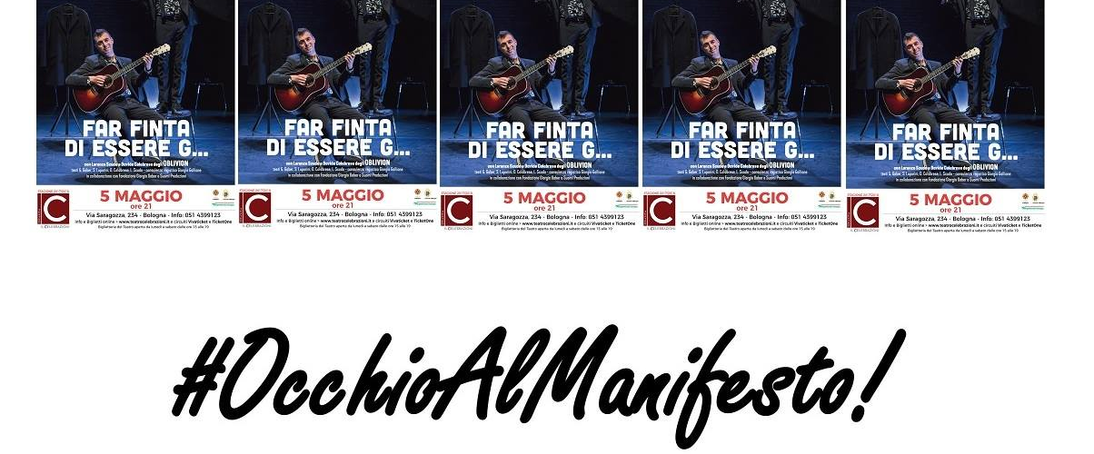 #OcchioAlManifesto di FAR FINTA DI ESSERE Se girando per Bologna vedete il manifesto dello…