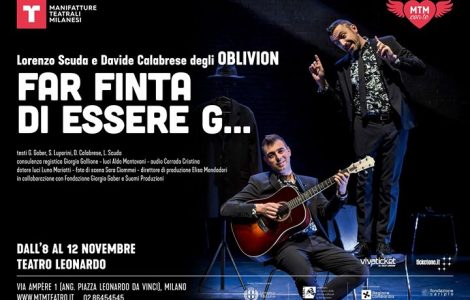 Amici! Da domani a domenica 12 novembre ritorna FAR FINTA DI ESSERE G al…