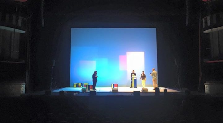 Prima immagine degli Oblivion sul palco del Teatro Sistina. Prove in corso! Ci vediamo…