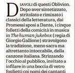 Altra bellissima recensione milanese, stavolta di Simona Spaventa su LaRepublica Avete ancora 3 giorni…