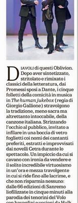 Altra bellissima recensione milanese, stavolta di Simona Spaventa su LaRepublica Avete ancora 3 giorni…