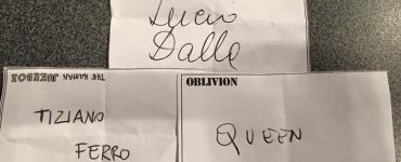 Bologna terza giornata. Classifica: al primo posto, molto affollato, troviamo Lucio Dalla, Tiziano Ferro…